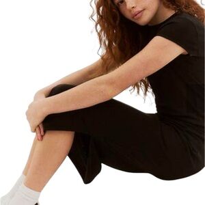 H&M Black Girls Ribber Maxi Skirt and Shirt Set